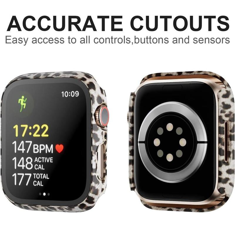 Men Women Pc+Tempered Glass Integrated Case, 12Pcs/Set Anti-Drop Casual Protective Cover, Smartwatch Case for Apple Watch 38/40/41/42/44/45/46/49Mm, Intelligent Watch Case Accessories for Iwatch Series Ultra/Se/10/9/8/7/6/5/4/3/2/1 (Without Watch)