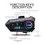 Y10 Motorcycle Helmet Bluetooth Headset 1000Mah Super Long Standby Wireless Hands-Free Waterproof Motorbike Earphone