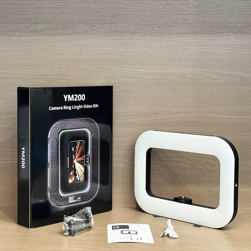 New Handheld Ring LED Rechargeable Fill Light Portable Mobile Phone Live Broadcast Photography Desktop Selfie Light