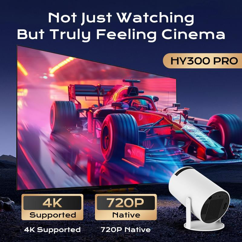 Outdoorfun Mini 4K Decoding Projector with 5G Wifi 6 & BT 5.0 720P Full HD 160 ANSI Lumens Portable Home Theater for Android Audio Bluetooth Game Bigger Watch Better