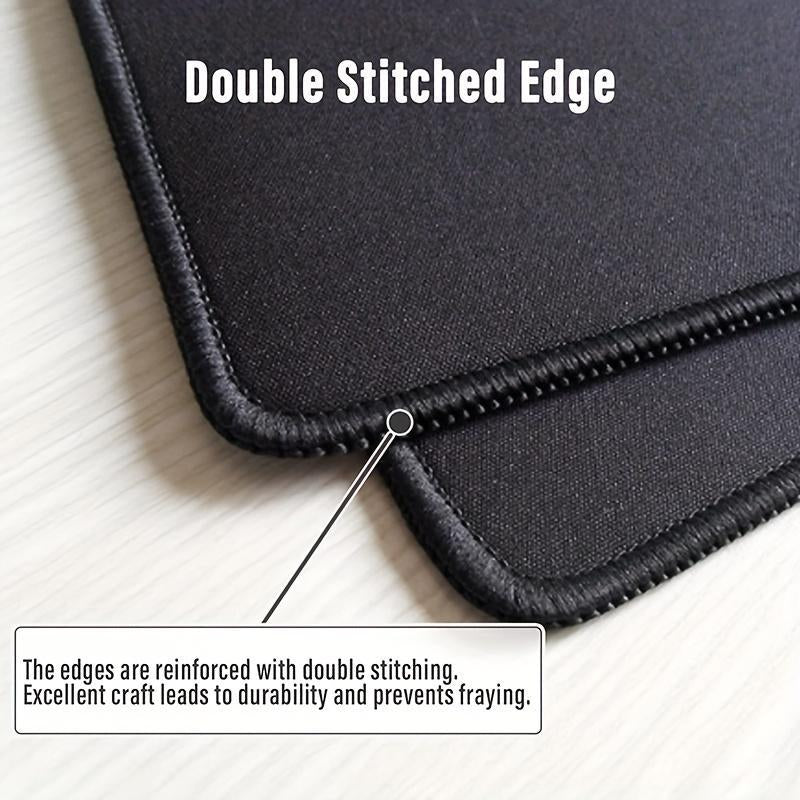 Line Pattern Cozy Gaming Mouse Pad, Large Size Mouse & Keyboard Mat with Stitched Edge, Non-Slip Desk Mat for Home Office