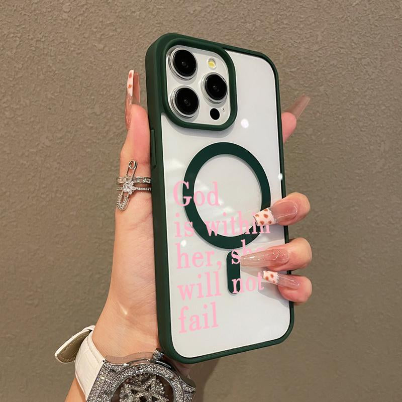 Premium Magnetic Case for Iphone11/12/13/14/15/16/Promax Bible Texts | Magsafe Ready, Anti-Fall, and Ultra-Thin Design | Perfect for Everyday Use Springtok Aesthetic Pattern Design Magsafe Magnetic Luxury Case Fashion Floral