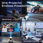 Outdoorfun Mini 4K Decoding Projector with 5G Wifi 6 & BT 5.0 720P Full HD 160 ANSI Lumens Portable Home Theater for Android Audio Bluetooth Game Bigger Watch Better