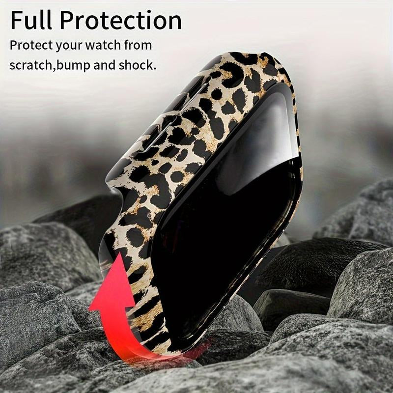 Men Women Pc+Tempered Glass Integrated Case, 12Pcs/Set Anti-Drop Casual Protective Cover, Smartwatch Case for Apple Watch 38/40/41/42/44/45/46/49Mm, Intelligent Watch Case Accessories for Iwatch Series Ultra/Se/10/9/8/7/6/5/4/3/2/1 (Without Watch)