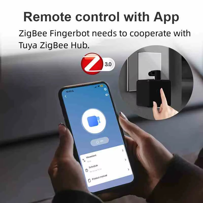 New Zigbee Smart Fingerbot plus Switch Button Pusher Touch Arms Fingerbot Tuya Smart Life Control Work with Alexa Google Alice