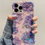 Retro Oil Painting Phone Case for Iphone 13 14 15 16 Promax 12 11 Luxury Flower Print Shockproof Silicone Cover Artistic Decor