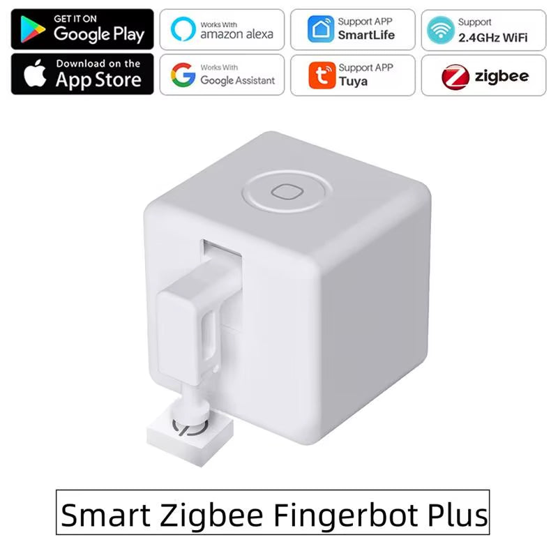 New Zigbee Smart Fingerbot plus Switch Button Pusher Touch Arms Fingerbot Tuya Smart Life Control Work with Alexa Google Alice