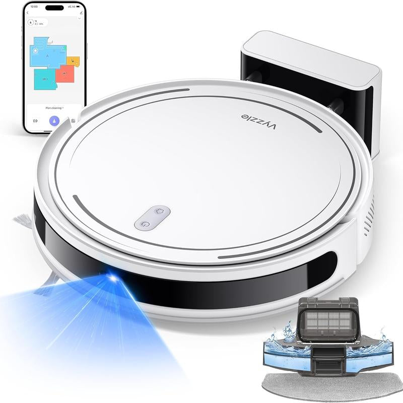 Laresar 3-In-1 Self-Charging Robot Vacuum Cleaner & Mop,4500Pa Strong Suction Carpet Auto-Boost Robotic Vacuum Cleaner, Self-Charging, Remote Control, Anti-Collision and Boundary Strips Smart Robot Vacuum Durable Powerful,Dealsforyoudays,Dealsforyoudays