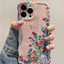 Retro Oil Painting Phone Case for Iphone 13 14 15 16 Promax 12 11 Luxury Flower Print Shockproof Silicone Cover Artistic Decor