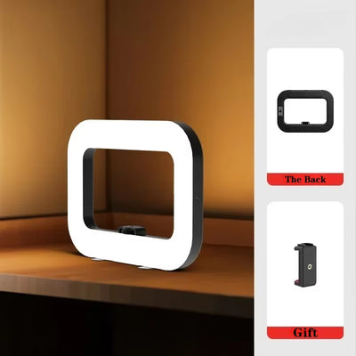 New Handheld Ring LED Rechargeable Fill Light Portable Mobile Phone Live Broadcast Photography Desktop Selfie Light
